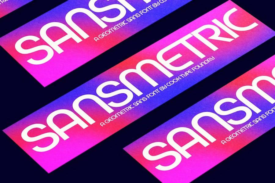 时尚几何杂志包装电影游戏徽标设计无衬线英文字体安装包 Sansmetric 设计素材 sucaiwan.com