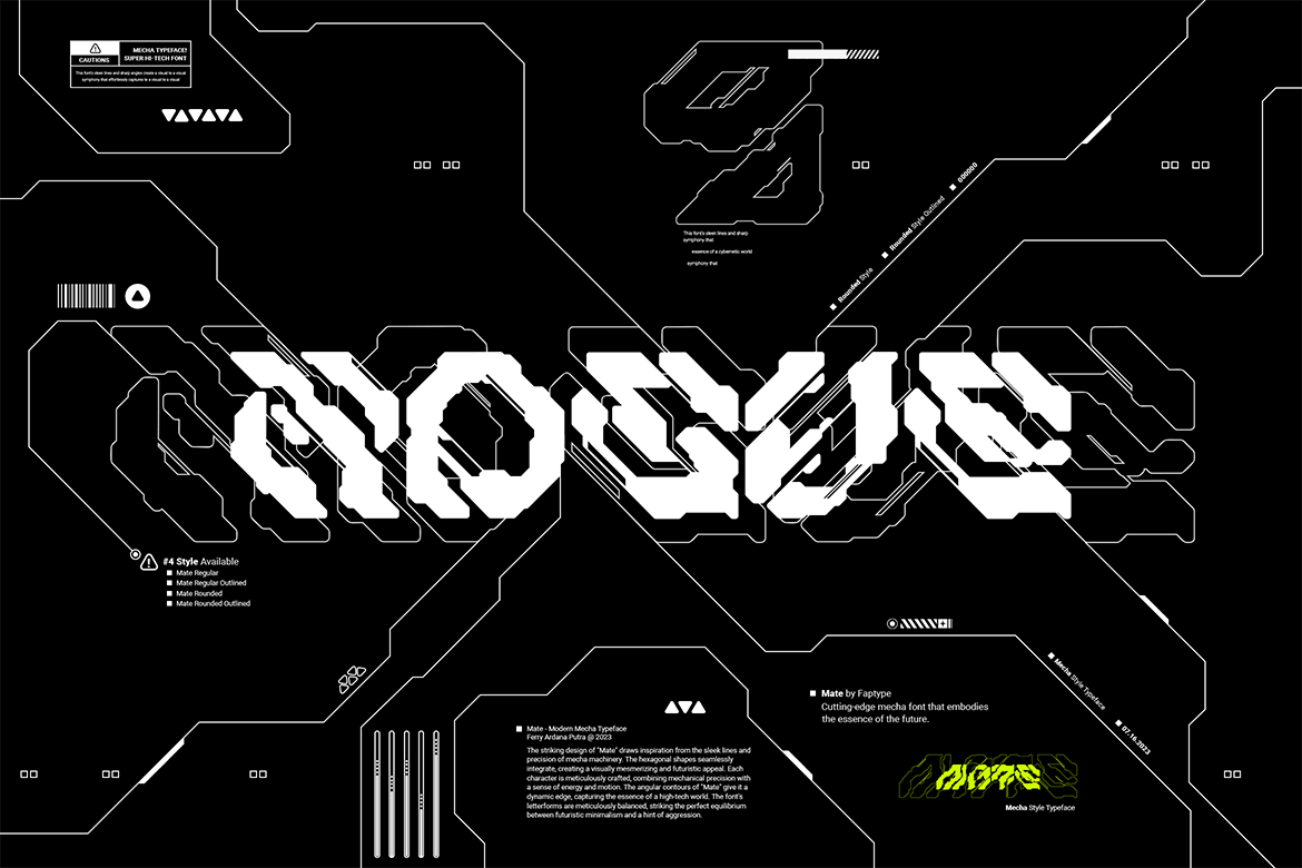 英文字体:4款未来科技赛博现代机甲排版标题logo徽标设计感装饰字体 Mate Modern Mecha Font Vol. 2 , 第6张-素材湾丨精选海外优质设计素材资源 英文字体:4款未来科技赛博现代机甲排版标题logo徽标设计感装饰字体 Mate Modern Mecha Font Vol. 2 , sucaiwan.com