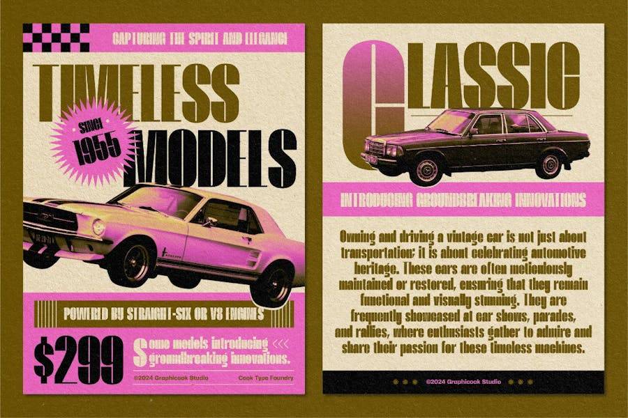 现代复古杂志标识封面专辑包装设计无衬线英文字体安装包 Sansgory 设计素材 sucaiwan.com