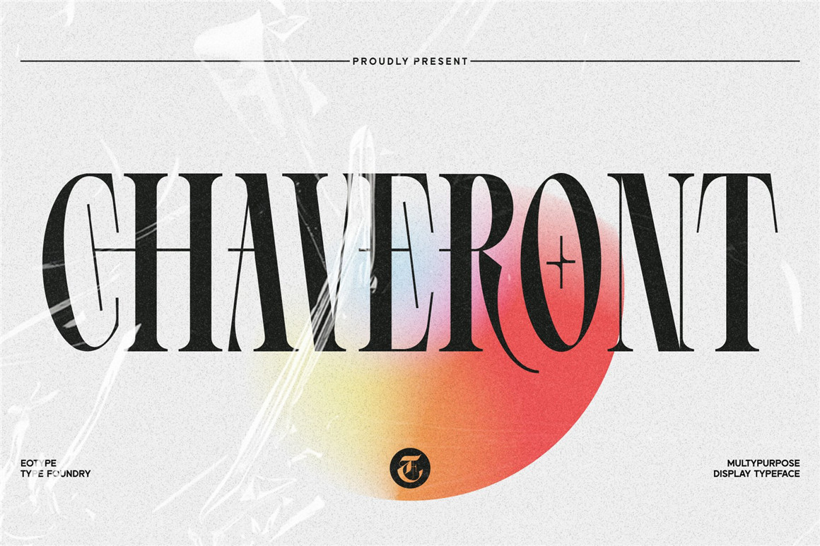 Eotype 现代优雅文艺酸性海报杂志排版标题logo设计衬线英文字体包 Chaveront Font 设计素材 sucaiwan.com