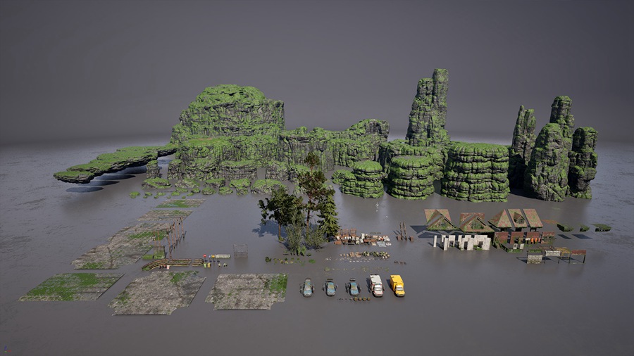 UE素材 世界末日废弃城市街头房屋汽车3D模型 Unreal Engine – Post Apocalyptic District 样机素材 第21张-素材湾丨精选海外优质设计素材资源 UE素材 世界末日废弃城市街头房屋汽车3D模型 Unreal Engine – Post Apocalyptic District 样机素材 sucaiwan.com