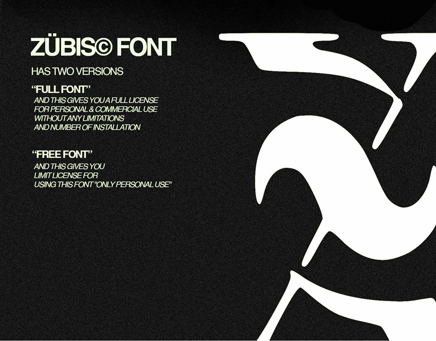 复古Y2K抽象艺术衬线装饰标题logo徽标排版英文字体 Zübis Typeface 设计素材 sucaiwan.com