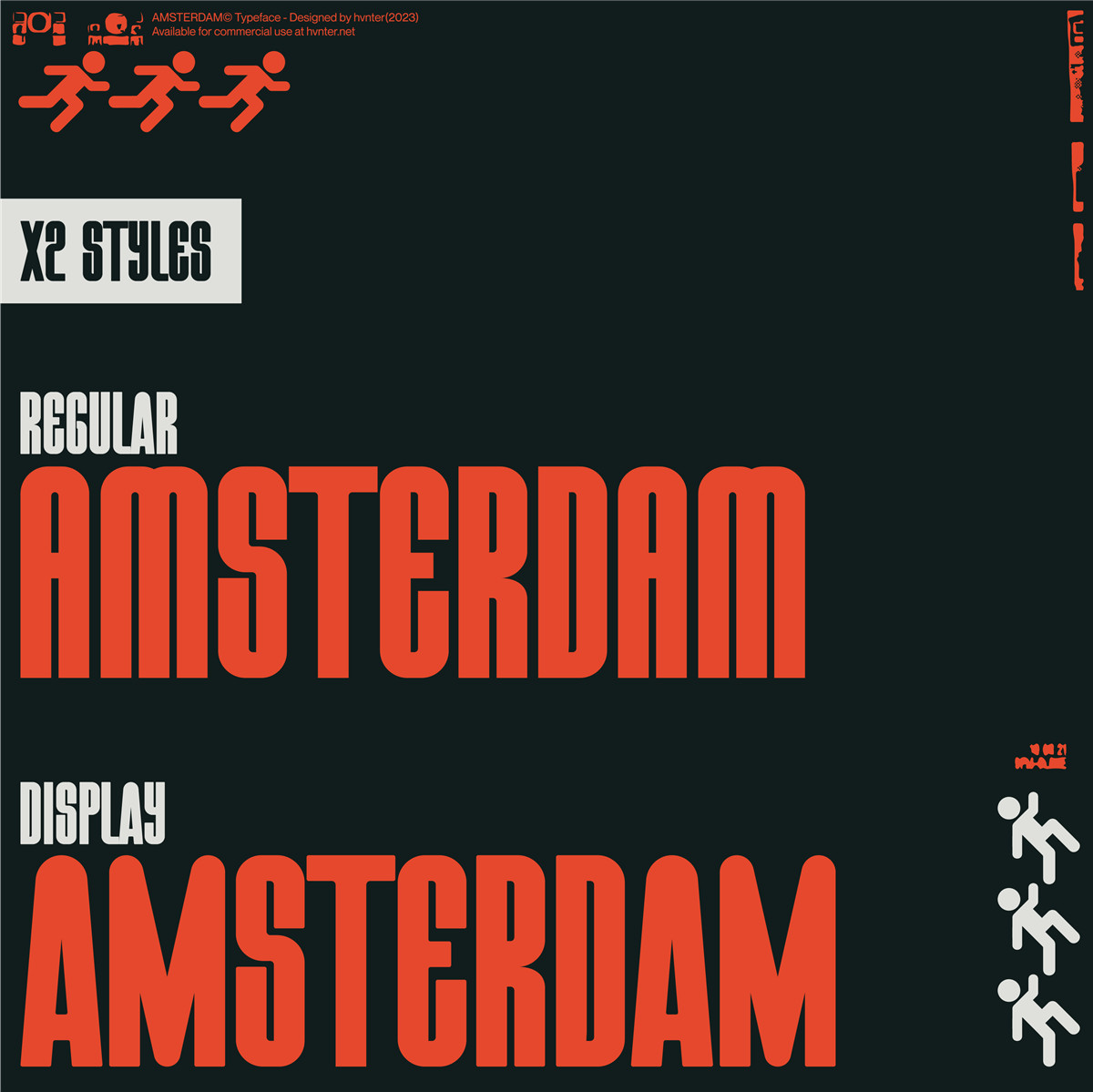 英文字体:科技未来赛博朋克机能标题排版logo装饰无衬线字体 HVNTER - AMSTERDAM 设计素材 第2张-素材湾丨精选海外优质设计素材资源 英文字体:科技未来赛博朋克机能标题排版logo装饰无衬线字体 HVNTER - AMSTERDAM 设计素材 sucaiwan.com