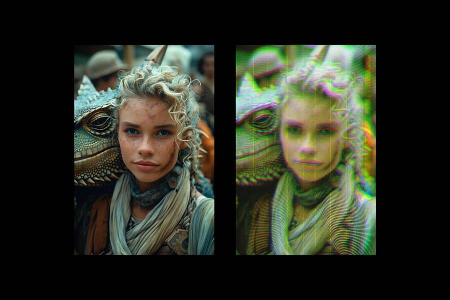 80年代复古VHS信号故障模拟照片效果PS修图特效滤镜样机模板 VHS Tape Photo Effect 插件预设 第6张-素材湾丨精选海外优质设计素材资源 80年代复古VHS信号故障模拟照片效果PS修图特效滤镜样机模板 VHS Tape Photo Effect 插件预设 sucaiwan.com