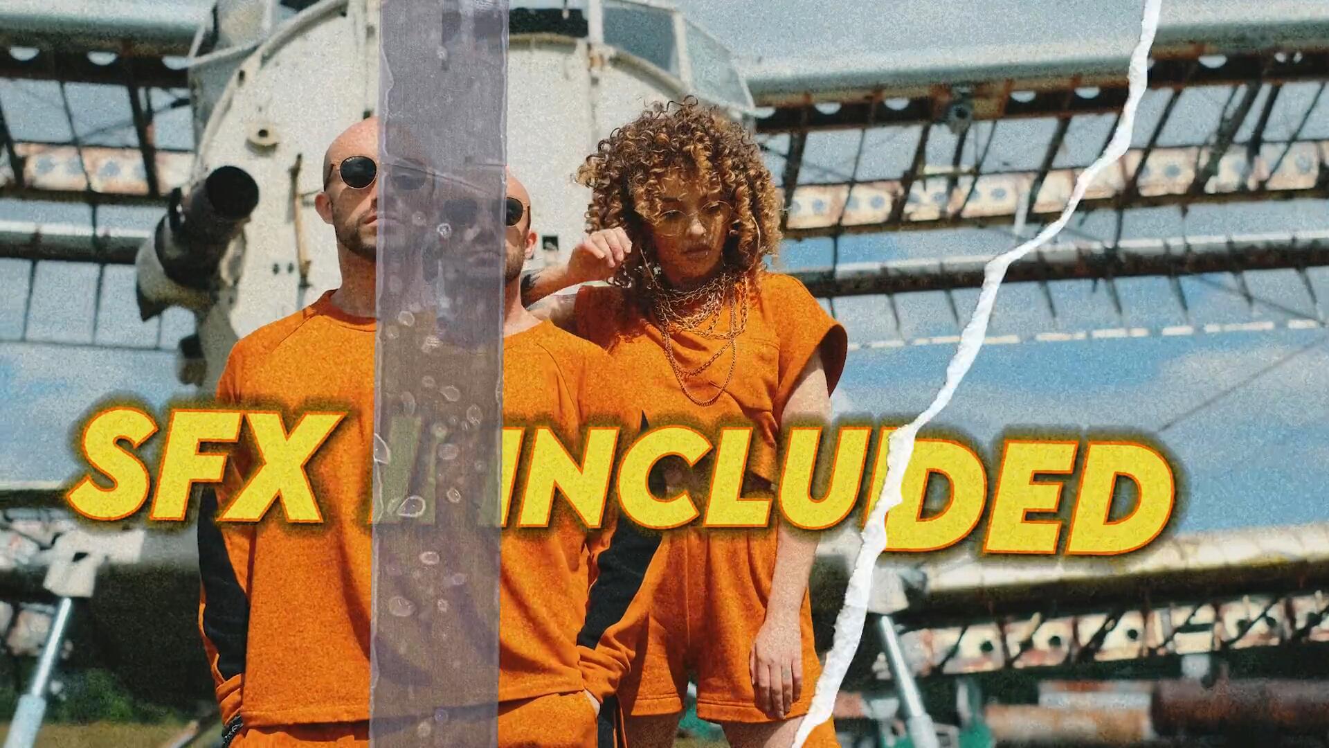 AE/PR/达芬奇模板：40个复古做旧拼贴艺术撕纸折纸效果转场过渡模板 , sucaiwan.com