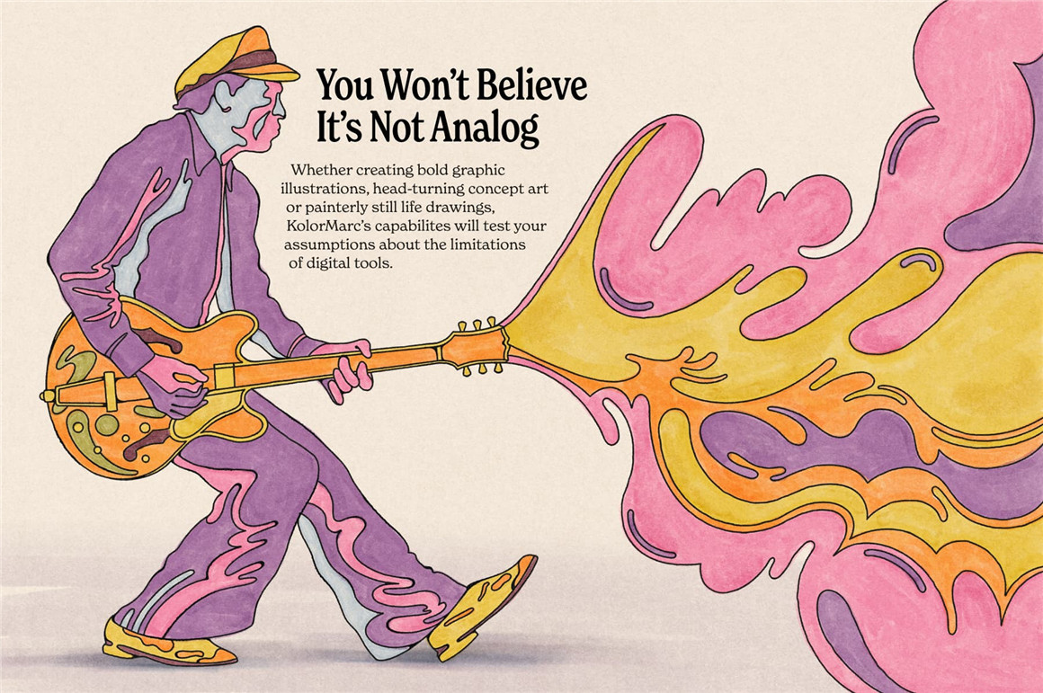 TGTS 复古美学半色调墨迹混合风格插画纹理笔尖PS笔刷 KolorMarc for Photoshop 笔刷资源 第2张-素材湾丨精选海外优质设计素材资源 TGTS 复古美学半色调墨迹混合风格插画纹理笔尖PS笔刷 KolorMarc for Photoshop 笔刷资源 sucaiwan.com