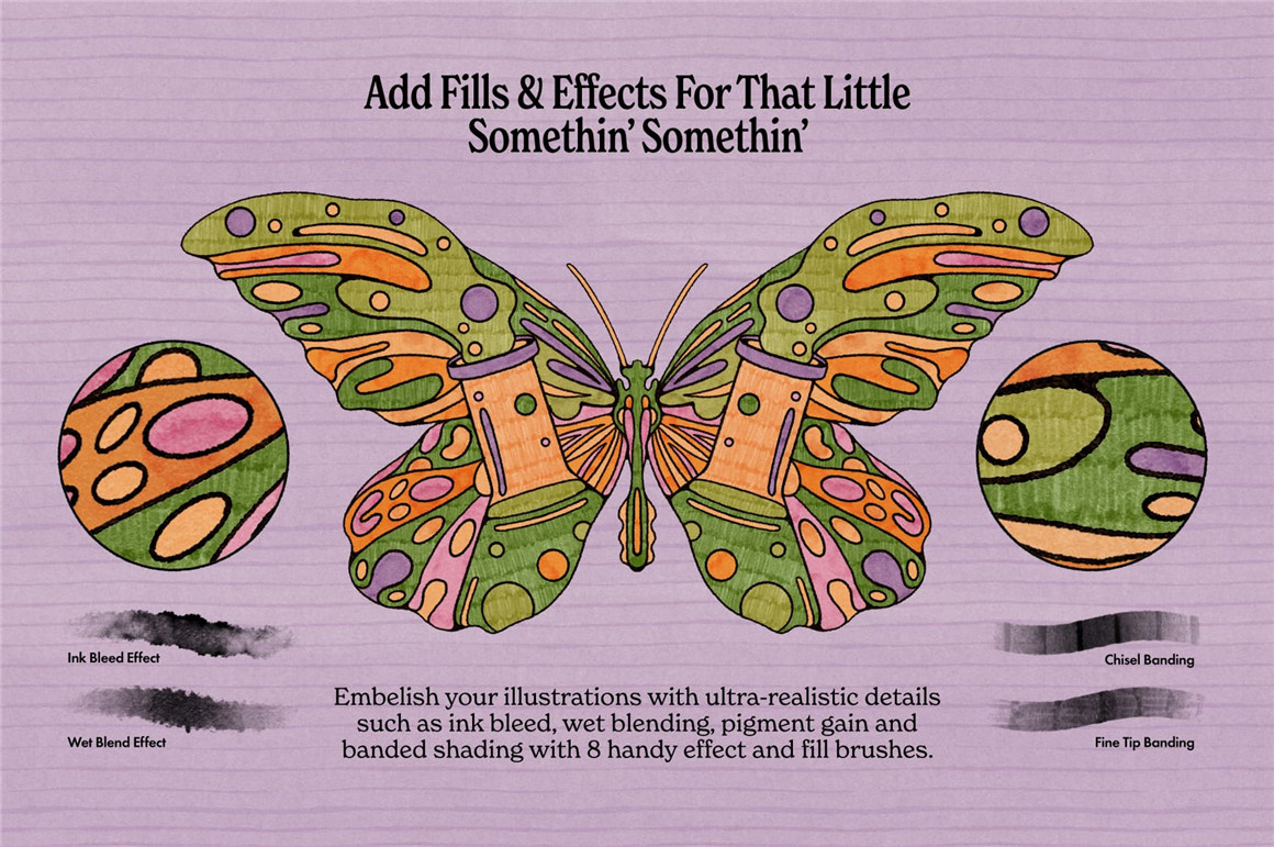 TGTS 复古美学半色调墨迹混合风格插画纹理笔尖PS笔刷 KolorMarc for Photoshop 笔刷资源 第4张-素材湾丨精选海外优质设计素材资源 TGTS 复古美学半色调墨迹混合风格插画纹理笔尖PS笔刷 KolorMarc for Photoshop 笔刷资源 sucaiwan.com