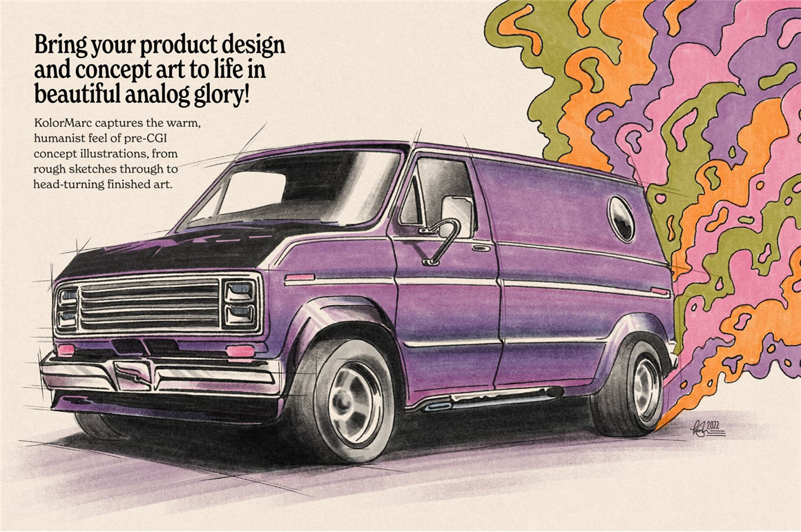 TGTS 复古美学半色调墨迹混合风格插画纹理笔尖PS笔刷 KolorMarc for Photoshop 笔刷资源 第8张-素材湾丨精选海外优质设计素材资源 TGTS 复古美学半色调墨迹混合风格插画纹理笔尖PS笔刷 KolorMarc for Photoshop 笔刷资源 sucaiwan.com