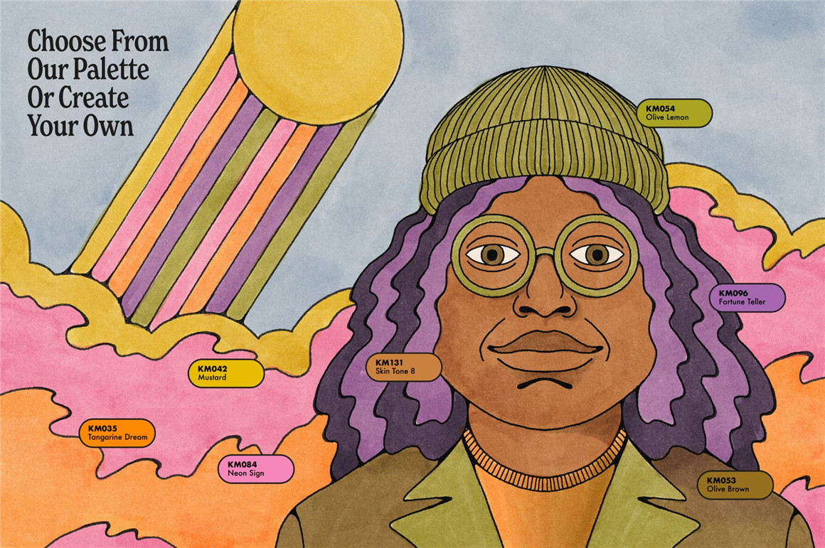 TGTS 复古美学半色调墨迹混合风格插画纹理笔尖PS笔刷 KolorMarc for Photoshop 笔刷资源 第12张-素材湾丨精选海外优质设计素材资源 TGTS 复古美学半色调墨迹混合风格插画纹理笔尖PS笔刷 KolorMarc for Photoshop 笔刷资源 sucaiwan.com