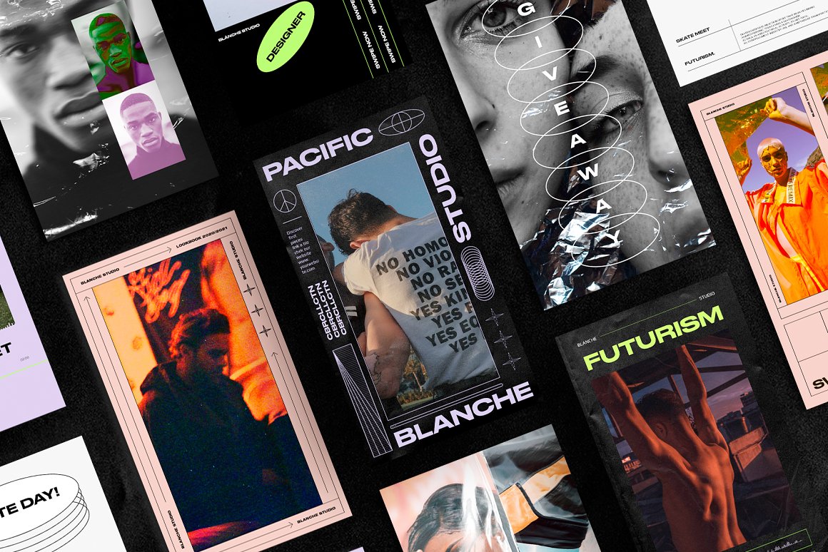 50个赛博朋克未来派科技机能透明塑料海报电商详情公众号推文排版PSD设计模板 CYBERPUNK Instagram Templates 幻灯图表 第3张-素材湾丨精选海外优质设计素材资源 50个赛博朋克未来派科技机能透明塑料海报电商详情公众号推文排版PSD设计模板 CYBERPUNK Instagram Templates 幻灯图表 sucaiwan.com