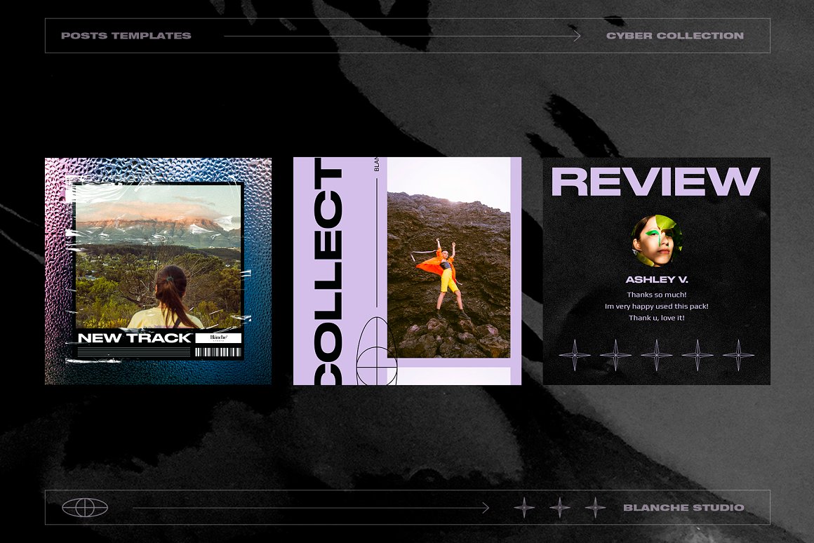 50个赛博朋克未来派科技机能透明塑料海报电商详情公众号推文排版PSD设计模板 CYBERPUNK Instagram Templates 幻灯图表 第5张-素材湾丨精选海外优质设计素材资源 50个赛博朋克未来派科技机能透明塑料海报电商详情公众号推文排版PSD设计模板 CYBERPUNK Instagram Templates 幻灯图表 sucaiwan.com