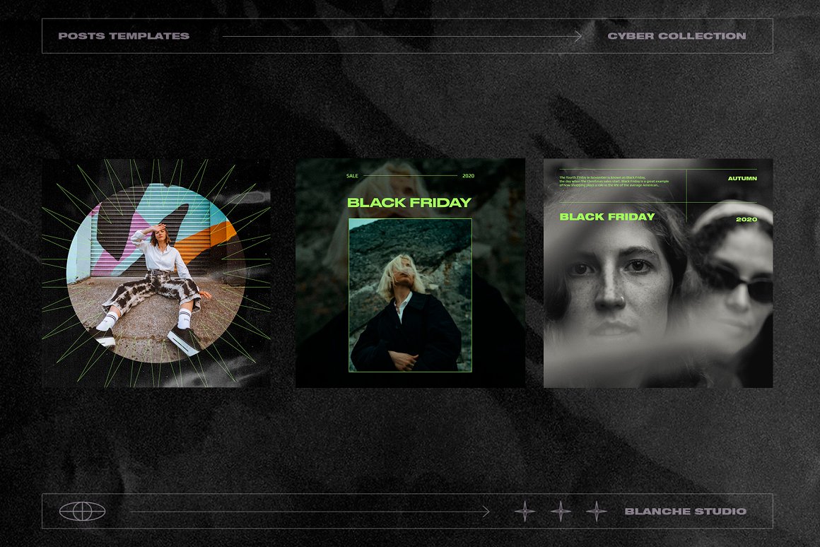 50个赛博朋克未来派科技机能透明塑料海报电商详情公众号推文排版PSD设计模板 CYBERPUNK Instagram Templates 幻灯图表 第7张-素材湾丨精选海外优质设计素材资源 50个赛博朋克未来派科技机能透明塑料海报电商详情公众号推文排版PSD设计模板 CYBERPUNK Instagram Templates 幻灯图表 sucaiwan.com