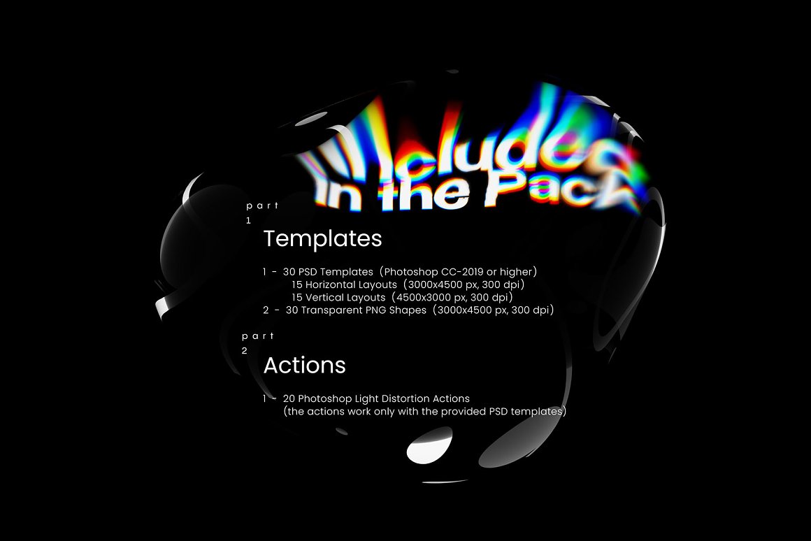 新潮透明液体水珠水滴故障液体RGB失真霓虹水珠光折射海报字体设计PSD模板素材 Inartflow – Light Refraction Pack vol.2 设计素材 第3张-素材湾丨精选海外优质设计素材资源 新潮透明液体水珠水滴故障液体RGB失真霓虹水珠光折射海报字体设计PSD模板素材 Inartflow – Light Refraction Pack vol.2 设计素材 sucaiwan.com