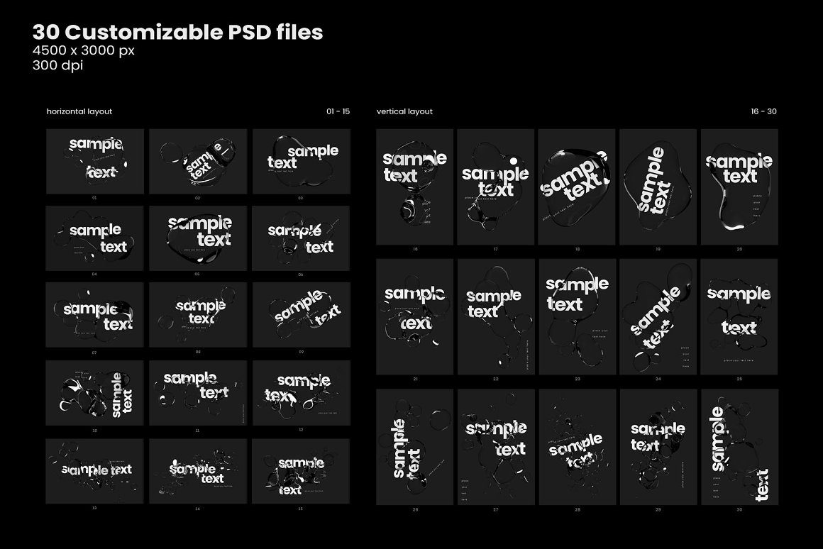 新潮透明液体水珠水滴故障液体RGB失真霓虹水珠光折射海报字体设计PSD模板素材 Inartflow – Light Refraction Pack vol.2 设计素材 第4张-素材湾丨精选海外优质设计素材资源 新潮透明液体水珠水滴故障液体RGB失真霓虹水珠光折射海报字体设计PSD模板素材 Inartflow – Light Refraction Pack vol.2 设计素材 sucaiwan.com