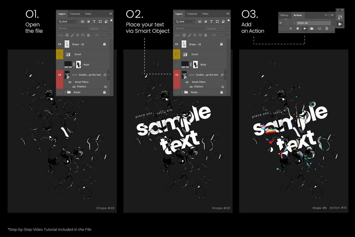 新潮透明液体水珠水滴故障液体RGB失真霓虹水珠光折射海报字体设计PSD模板素材 Inartflow – Light Refraction Pack vol.2 设计素材 第6张-素材湾丨精选海外优质设计素材资源 新潮透明液体水珠水滴故障液体RGB失真霓虹水珠光折射海报字体设计PSD模板素材 Inartflow – Light Refraction Pack vol.2 设计素材 sucaiwan.com