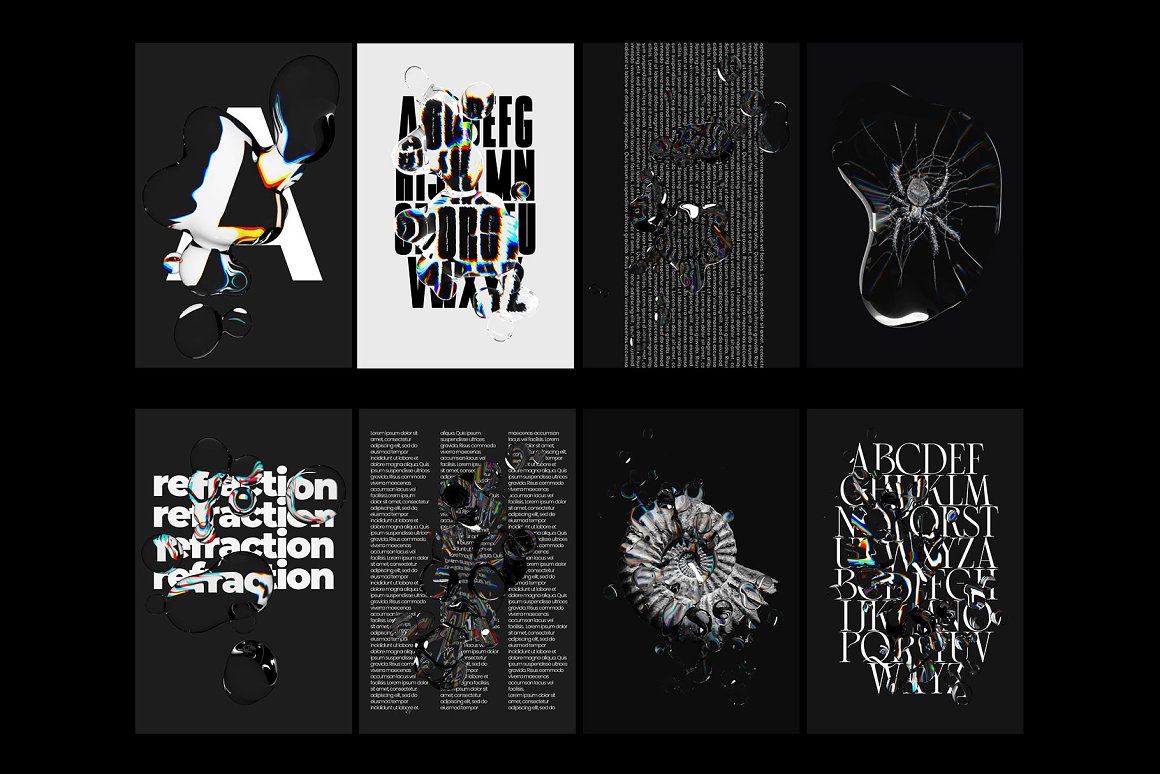 新潮透明液体水珠水滴故障液体RGB失真霓虹水珠光折射海报字体设计PSD模板素材 Inartflow – Light Refraction Pack vol.2 设计素材 第11张-素材湾丨精选海外优质设计素材资源 新潮透明液体水珠水滴故障液体RGB失真霓虹水珠光折射海报字体设计PSD模板素材 Inartflow – Light Refraction Pack vol.2 设计素材 sucaiwan.com