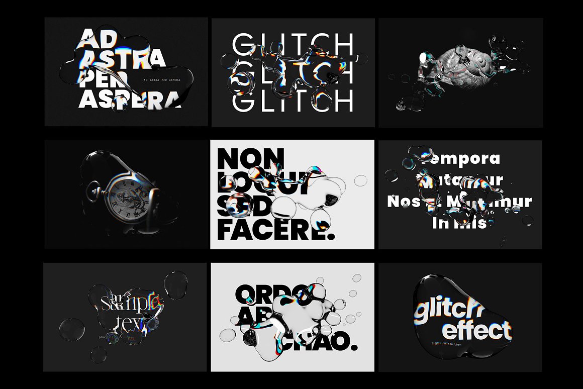 新潮透明液体水珠水滴故障液体RGB失真霓虹水珠光折射海报字体设计PSD模板素材 Inartflow – Light Refraction Pack vol.2 设计素材 第16张-素材湾丨精选海外优质设计素材资源 新潮透明液体水珠水滴故障液体RGB失真霓虹水珠光折射海报字体设计PSD模板素材 Inartflow – Light Refraction Pack vol.2 设计素材 sucaiwan.com