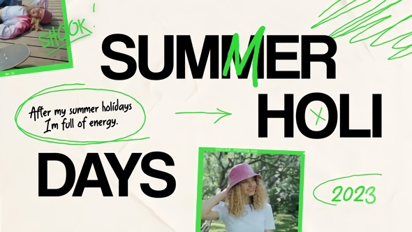 AE模板:新潮嘻哈趣味手绘涂鸦线条标记胶片帧表情褶皱撕纸开场片头 Modern Summer Slideshow 影视音频 第1张-素材湾丨精选海外优质设计素材资源 AE模板:新潮嘻哈趣味手绘涂鸦线条标记胶片帧表情褶皱撕纸开场片头 Modern Summer Slideshow 影视音频 sucaiwan.com