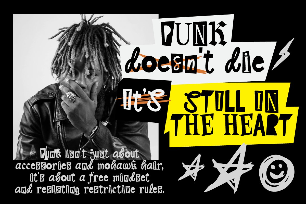 英文字体:复古拼贴艺术抽象实验趣味涂鸦摇滚海报标题手写字体 Sound Distortion 设计素材 第4张-素材湾丨精选海外优质设计素材资源 英文字体:复古拼贴艺术抽象实验趣味涂鸦摇滚海报标题手写字体 Sound Distortion 设计素材 sucaiwan.com