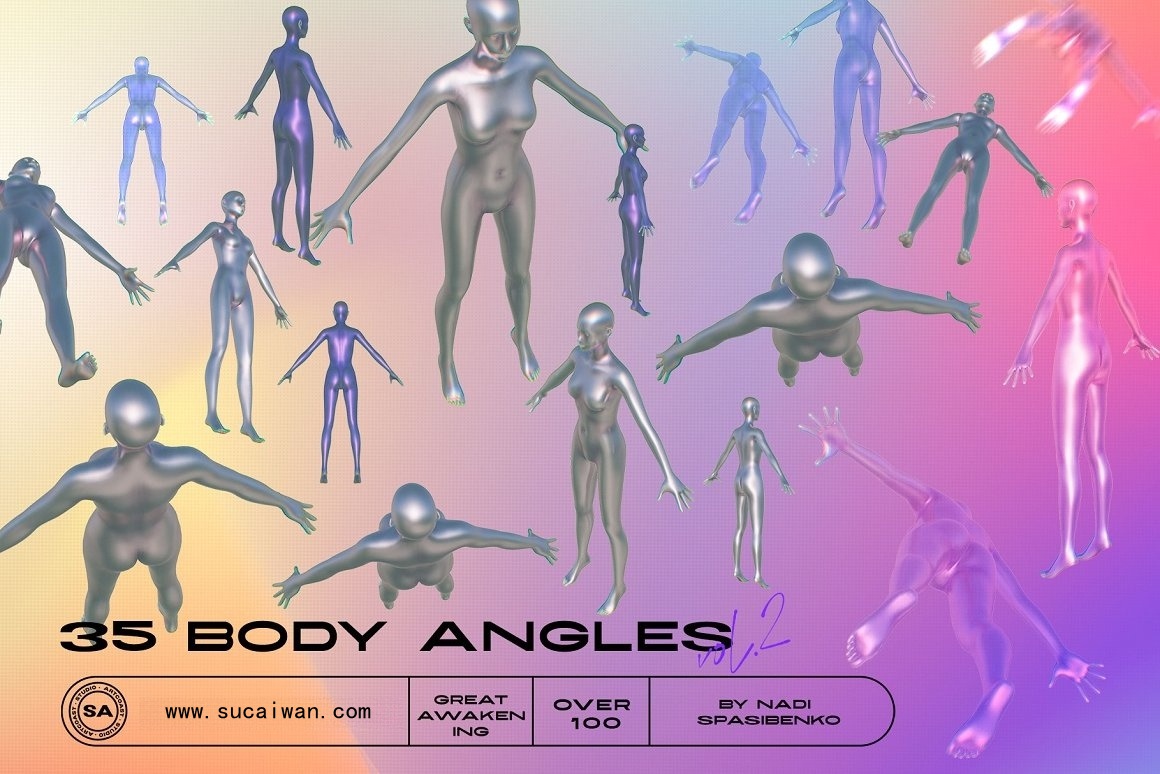 千禧年Y2K未来幻想梦幻立体抽象人物人工智能手臂金属渐变文字免扣PNG设计素材 AWAKENING 3D Objects & Poster 图片素材 第8张-素材湾丨精选海外优质设计素材资源 千禧年Y2K未来幻想梦幻立体抽象人物人工智能手臂金属渐变文字免扣PNG设计素材 AWAKENING 3D Objects & Poster 图片素材 sucaiwan.com