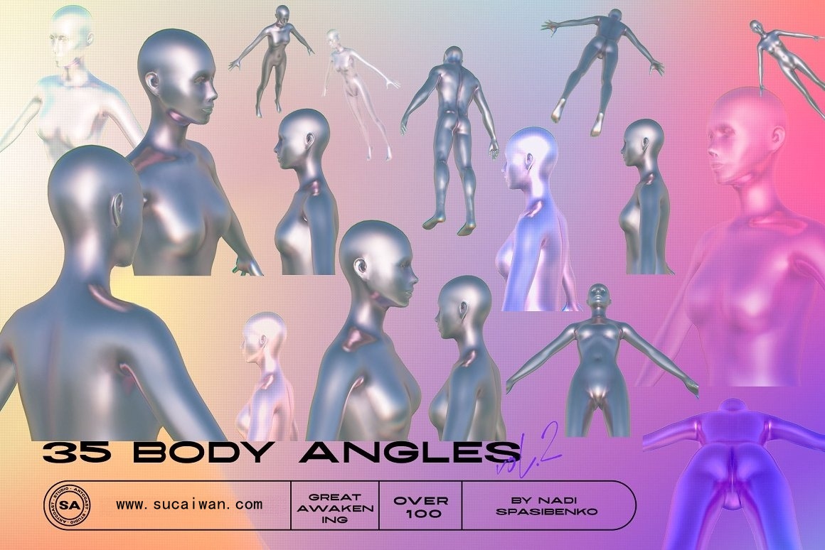 千禧年Y2K未来幻想梦幻立体抽象人物人工智能手臂金属渐变文字免扣PNG设计素材 AWAKENING 3D Objects & Poster 图片素材 第9张-素材湾丨精选海外优质设计素材资源 千禧年Y2K未来幻想梦幻立体抽象人物人工智能手臂金属渐变文字免扣PNG设计素材 AWAKENING 3D Objects & Poster 图片素材 sucaiwan.com