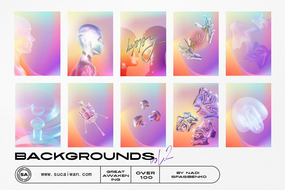 千禧年Y2K未来幻想梦幻立体抽象人物人工智能手臂金属渐变文字免扣PNG设计素材 AWAKENING 3D Objects & Poster 图片素材 第11张-素材湾丨精选海外优质设计素材资源 千禧年Y2K未来幻想梦幻立体抽象人物人工智能手臂金属渐变文字免扣PNG设计素材 AWAKENING 3D Objects & Poster 图片素材 sucaiwan.com