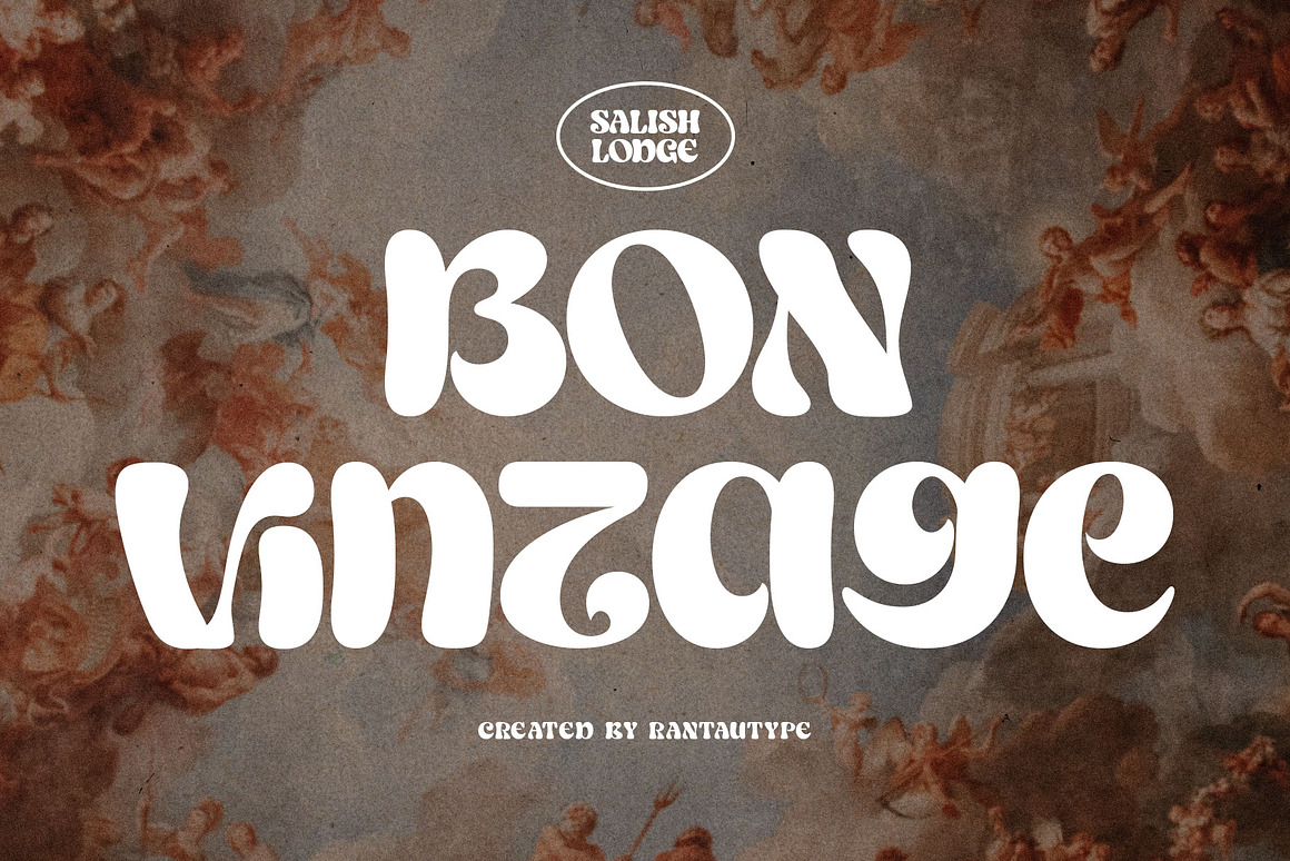 现代趣味柔和粗体曲线徽标杂志海报标题LOGO设计衬线英文字体素材 Salish Lodge a Display Typeface 设计教程 sucaiwan.com