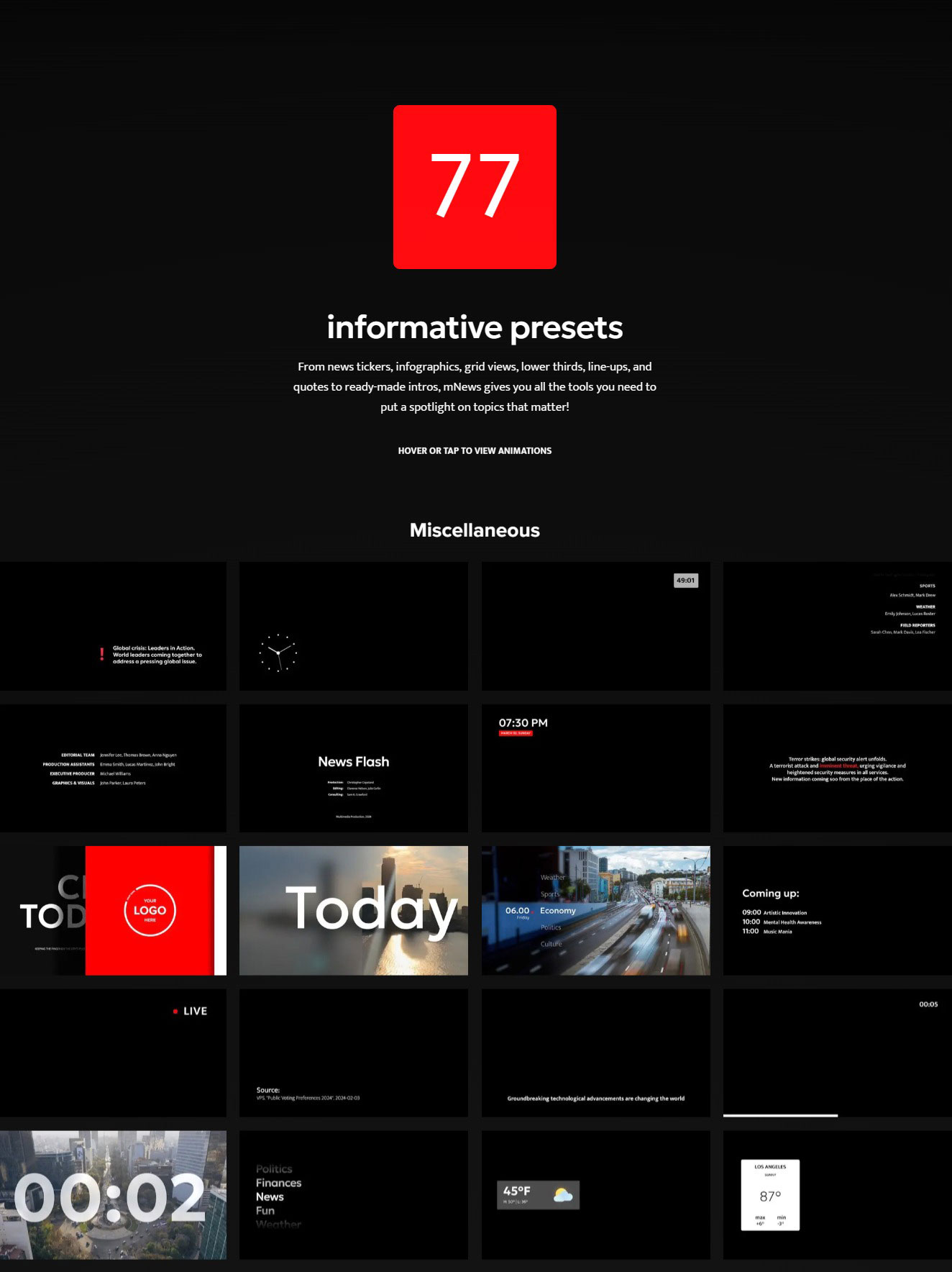 MotionVFX – mNews 商务新闻广播内容传播图表网格标题转场栏目包装效果FCPX插件 , 第16张-素材湾丨精选海外优质设计素材资源 MotionVFX – mNews 商务新闻广播内容传播图表网格标题转场栏目包装效果FCPX插件 , sucaiwan.com