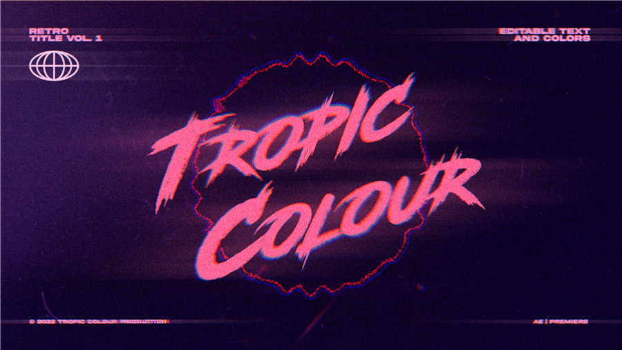 Tropic Colour 80年代复古创意金属渐变3D漫反射排版视觉效果标题AE/PR模板工具包+VHS叠加视频素材 80’S RETRO FILM TITLES 影视音频 第16张-素材湾丨精选海外优质设计素材资源 Tropic Colour 80年代复古创意金属渐变3D漫反射排版视觉效果标题AE/PR模板工具包+VHS叠加视频素材 80’S RETRO FILM TITLES 影视音频 sucaiwan.com
