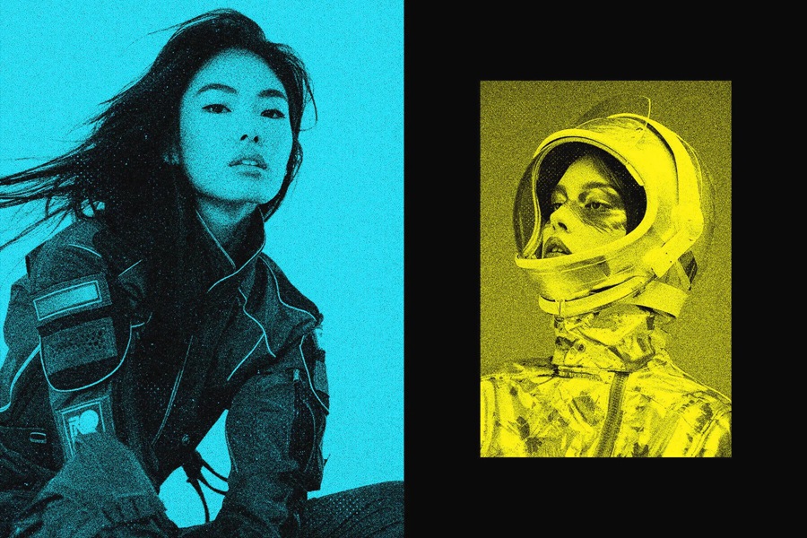 复古老式颗粒Riso印刷半色调照片效果PS特效样机滤镜插件素材 Grainy Duotone Photo Effect , 第5张-素材湾丨精选海外优质设计素材资源 复古老式颗粒Riso印刷半色调照片效果PS特效样机滤镜插件素材 Grainy Duotone Photo Effect , sucaiwan.com