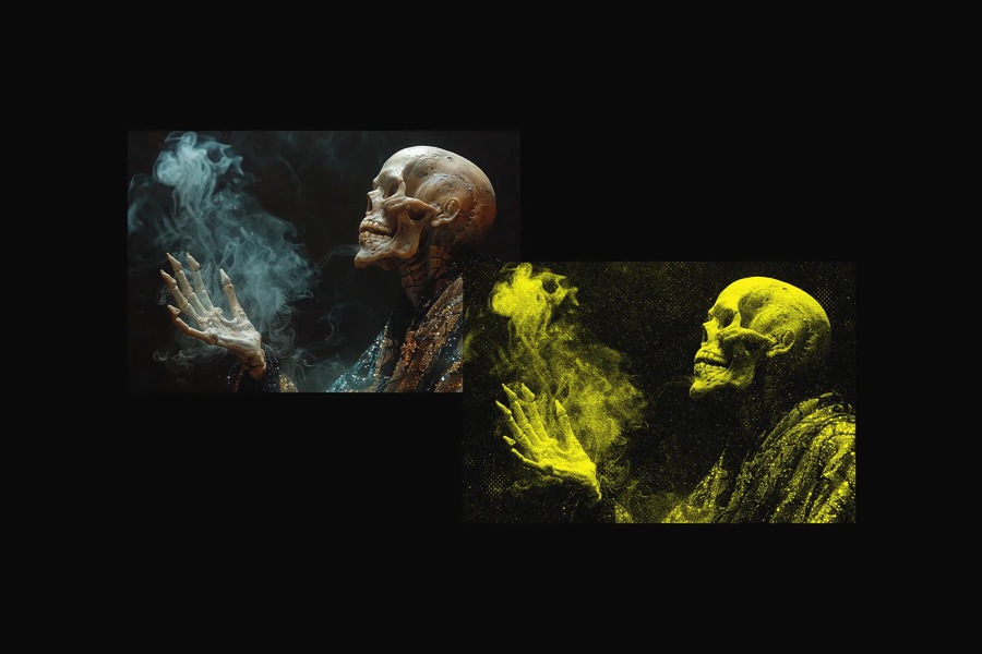 复古老式颗粒Riso印刷半色调照片效果PS特效样机滤镜插件素材 Grainy Duotone Photo Effect , 第7张-素材湾丨精选海外优质设计素材资源 复古老式颗粒Riso印刷半色调照片效果PS特效样机滤镜插件素材 Grainy Duotone Photo Effect , sucaiwan.com