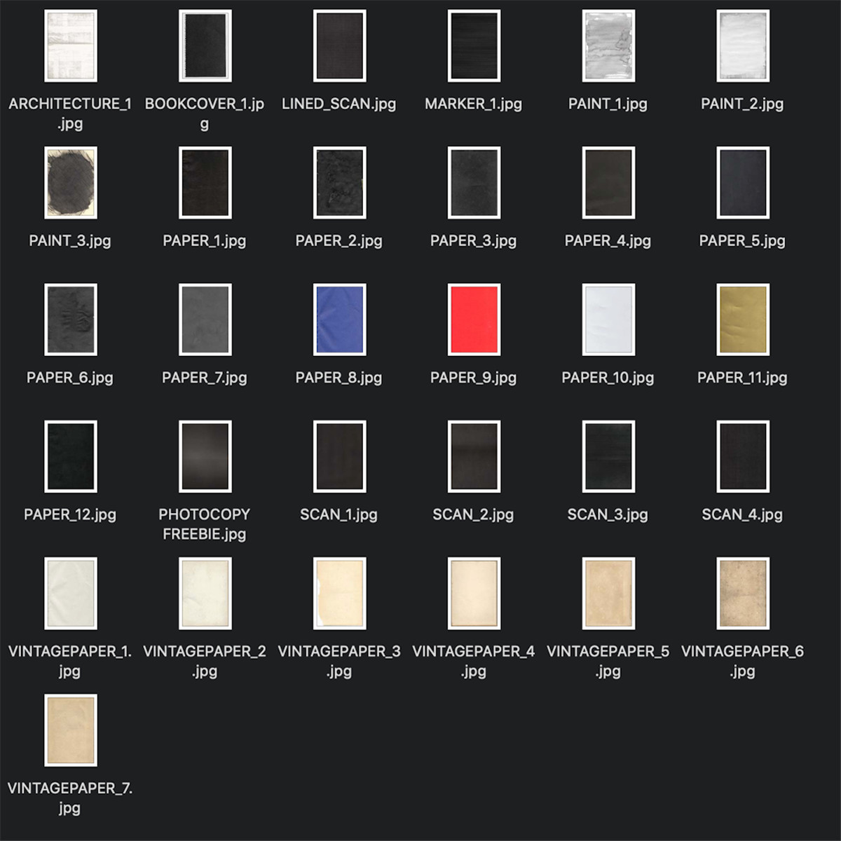 撕裂废弃做旧粗糙复古褶皱折印刮痕肌理噪点纸张背景图片设计素材 DORON SUPPLY - TEXTURE SCANS VOL.1 , sucaiwan.com