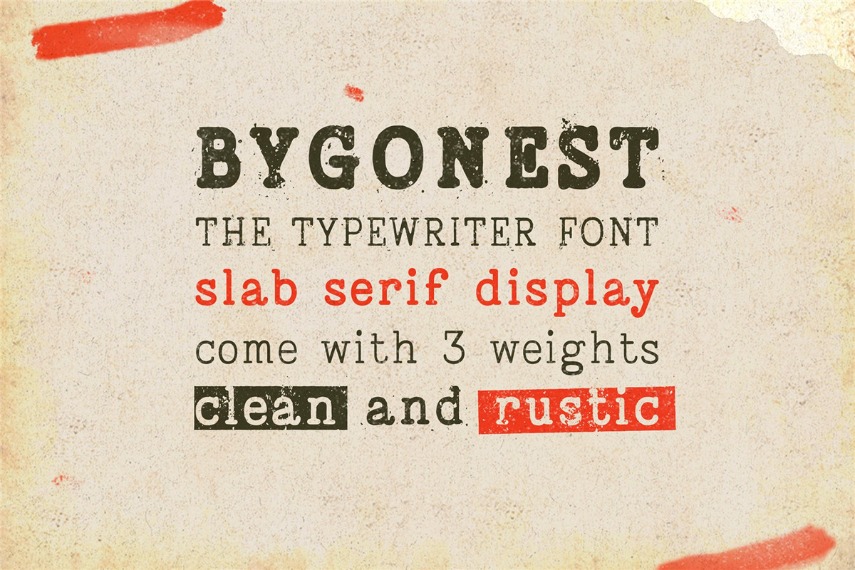 英文字体:复古老式喷墨打字机效果Logo标题衬线英文字体素材 Bygonest – Old Typewriter Font , 第6张-素材湾丨精选海外优质设计素材资源 英文字体:复古老式喷墨打字机效果Logo标题衬线英文字体素材 Bygonest – Old Typewriter Font , sucaiwan.com