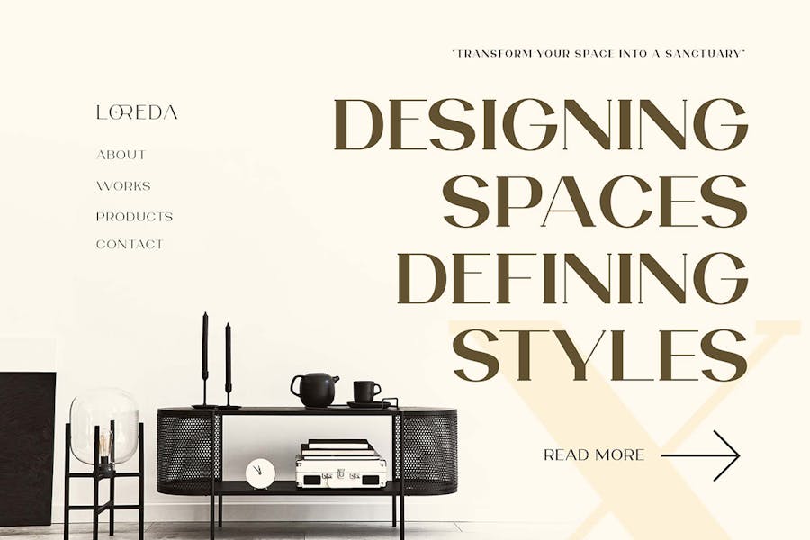 时尚复古杂志品牌服装设计衬线英文字体安装包 Loreda 设计素材 第6张-素材湾丨精选海外优质设计素材资源 时尚复古杂志品牌服装设计衬线英文字体安装包 Loreda 设计素材 sucaiwan.com