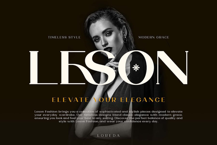 时尚复古杂志品牌服装设计衬线英文字体安装包 Loreda 设计素材 第12张-素材湾丨精选海外优质设计素材资源 时尚复古杂志品牌服装设计衬线英文字体安装包 Loreda 设计素材 sucaiwan.com