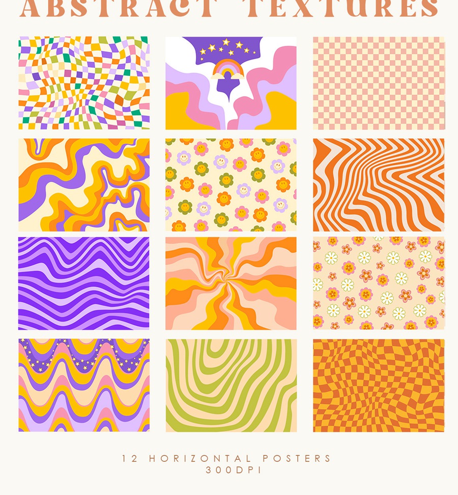 123款复古Y2K迷幻70s90s年代艺术风格趣味图案/剪贴画矢量插画背景设计套件 Retro Vibes Art 70s 90s 图片素材 第4张-素材湾丨精选海外优质设计素材资源 123款复古Y2K迷幻70s90s年代艺术风格趣味图案/剪贴画矢量插画背景设计套件 Retro Vibes Art 70s 90s 图片素材 sucaiwan.com