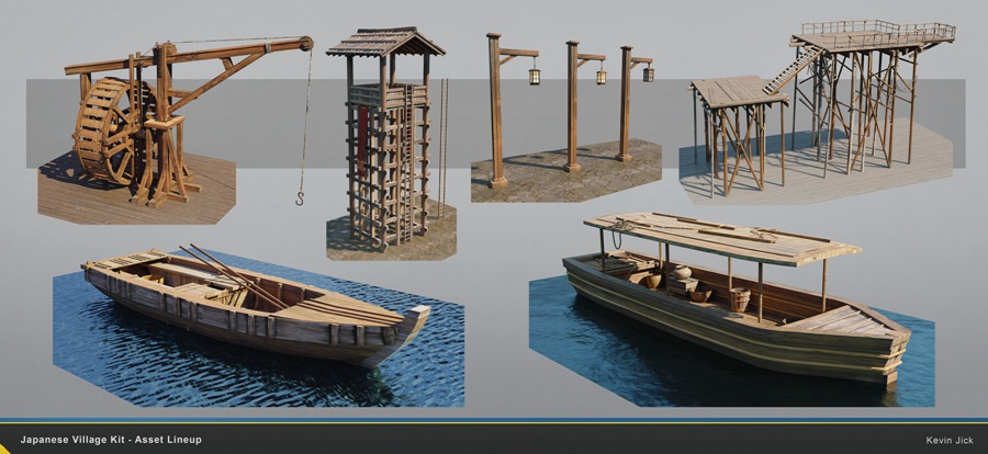Blender模型 日式风格村庄房屋建筑3D模型+中文视频教程 Japanese Village Kitbash 设计教程 第4张-素材湾丨精选海外优质设计素材资源 Blender模型 日式风格村庄房屋建筑3D模型+中文视频教程 Japanese Village Kitbash 设计教程 sucaiwan.com