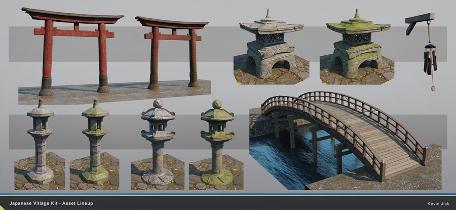Blender模型 日式风格村庄房屋建筑3D模型+中文视频教程 Japanese Village Kitbash 设计教程 第12张-素材湾丨精选海外优质设计素材资源 Blender模型 日式风格村庄房屋建筑3D模型+中文视频教程 Japanese Village Kitbash 设计教程 sucaiwan.com