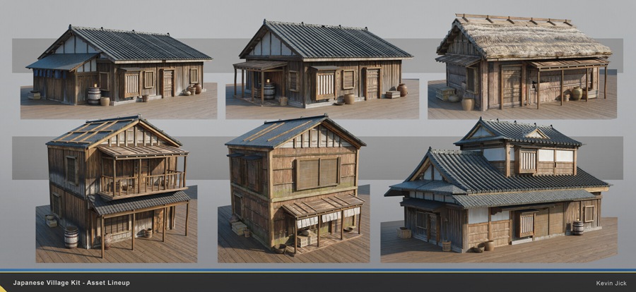 Blender模型 日式风格村庄房屋建筑3D模型+中文视频教程 Japanese Village Kitbash 设计教程 第14张-素材湾丨精选海外优质设计素材资源 Blender模型 日式风格村庄房屋建筑3D模型+中文视频教程 Japanese Village Kitbash 设计教程 sucaiwan.com