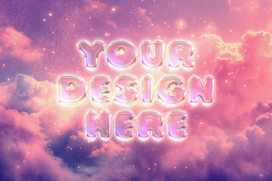 梦幻玻璃水晶质感3D立体海报标题LOGO设计PS特效样机素材 Dreamy Chrome Text & Logo Effect 插件预设 sucaiwan.com