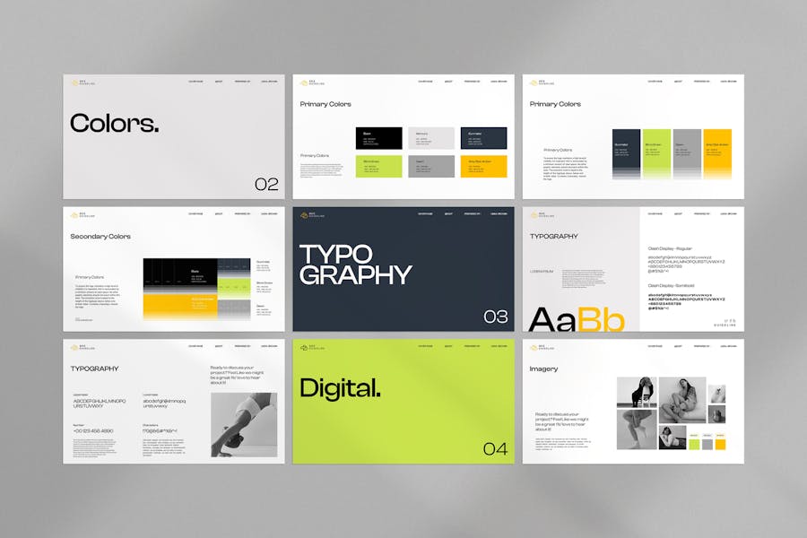 现代简约品牌市场商业计划介绍演示文稿设计Keynote模版 Bee Brand Guideline Keynote Template 幻灯图表 第7张-素材湾丨精选海外优质设计素材资源 现代简约品牌市场商业计划介绍演示文稿设计Keynote模版 Bee Brand Guideline Keynote Template 幻灯图表 sucaiwan.com