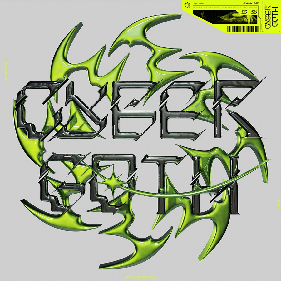 未来赛博朋克机能先锋酸性嘻哈潮流尖锐像素英文字体设计素材 Cybergoth Typeface 设计素材 sucaiwan.com