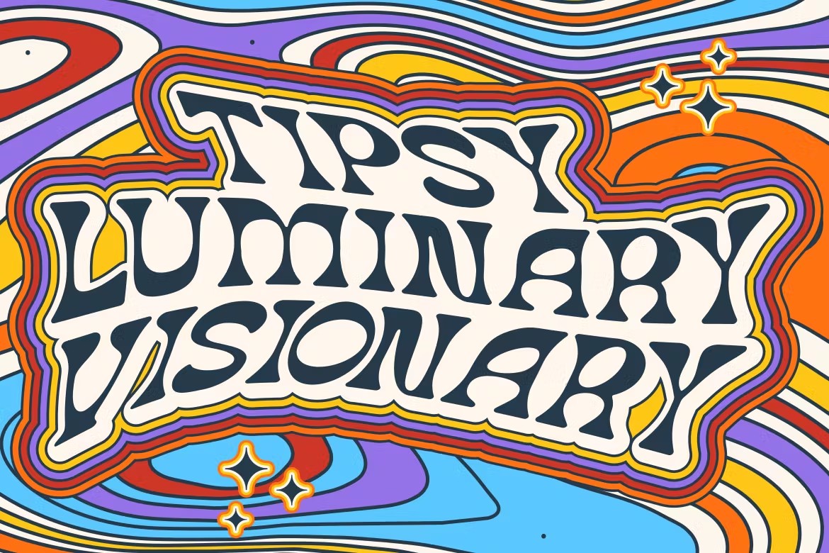 迷幻复古杂志海报包装设计装饰英文字体安装包 Mind Meld – Psychedelic Display Font 设计素材 第3张-素材湾丨精选海外优质设计素材资源 迷幻复古杂志海报包装设计装饰英文字体安装包 Mind Meld – Psychedelic Display Font 设计素材 sucaiwan.com