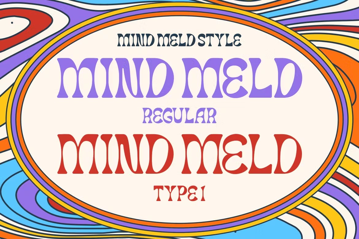 迷幻复古杂志海报包装设计装饰英文字体安装包 Mind Meld – Psychedelic Display Font 设计素材 第9张-素材湾丨精选海外优质设计素材资源 迷幻复古杂志海报包装设计装饰英文字体安装包 Mind Meld – Psychedelic Display Font 设计素材 sucaiwan.com