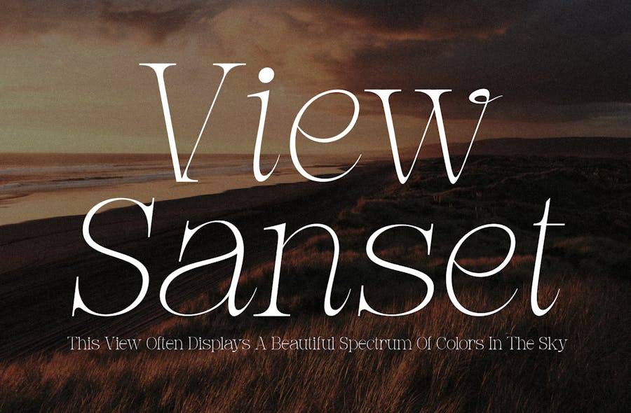 时尚优雅杂志印刷设计衬线英文字体安装包 Mathe Netha – Thin Serif Luxury Font 设计素材 sucaiwan.com