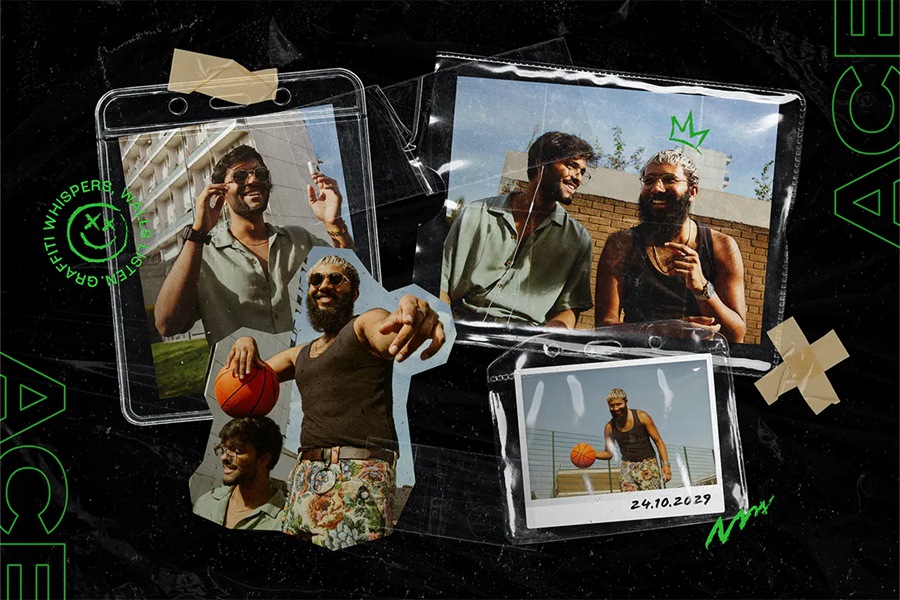 14个复古撕纸照片相框拼贴剪贴簿情绪板旅游日记账单手账PSD特效样机 , sucaiwan.com