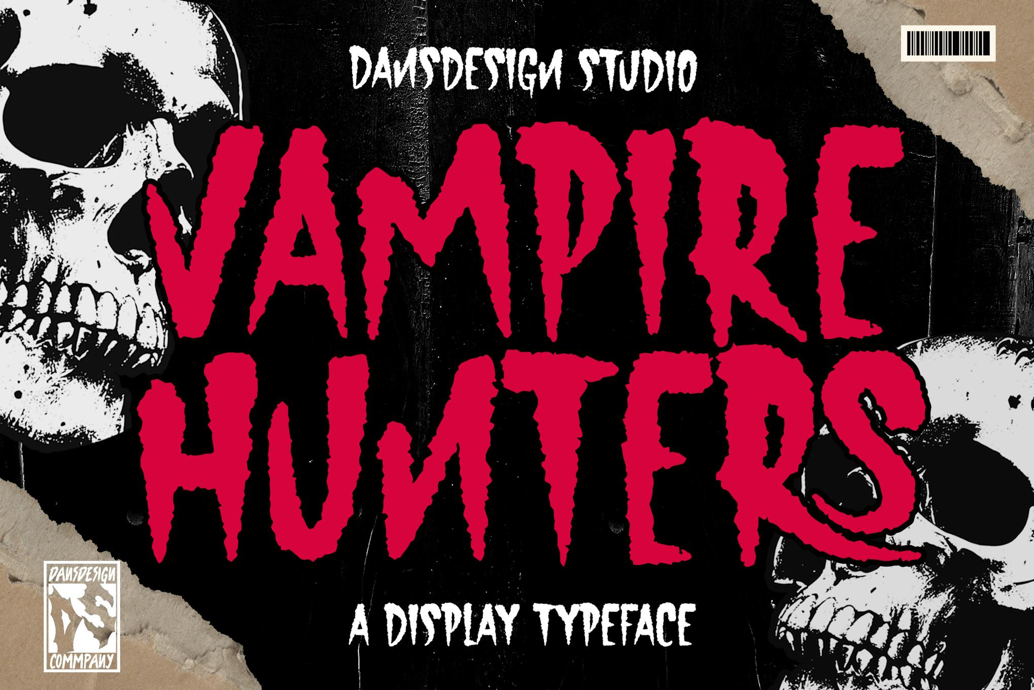 复古赛博朋克品牌服装徽标设计y2k装饰英文字体安装包 Vampire Hunters Horror Display Font 设计素材 第1张-素材湾丨精选海外优质设计素材资源 复古赛博朋克品牌服装徽标设计y2k装饰英文字体安装包 Vampire Hunters Horror Display Font 设计素材 sucaiwan.com