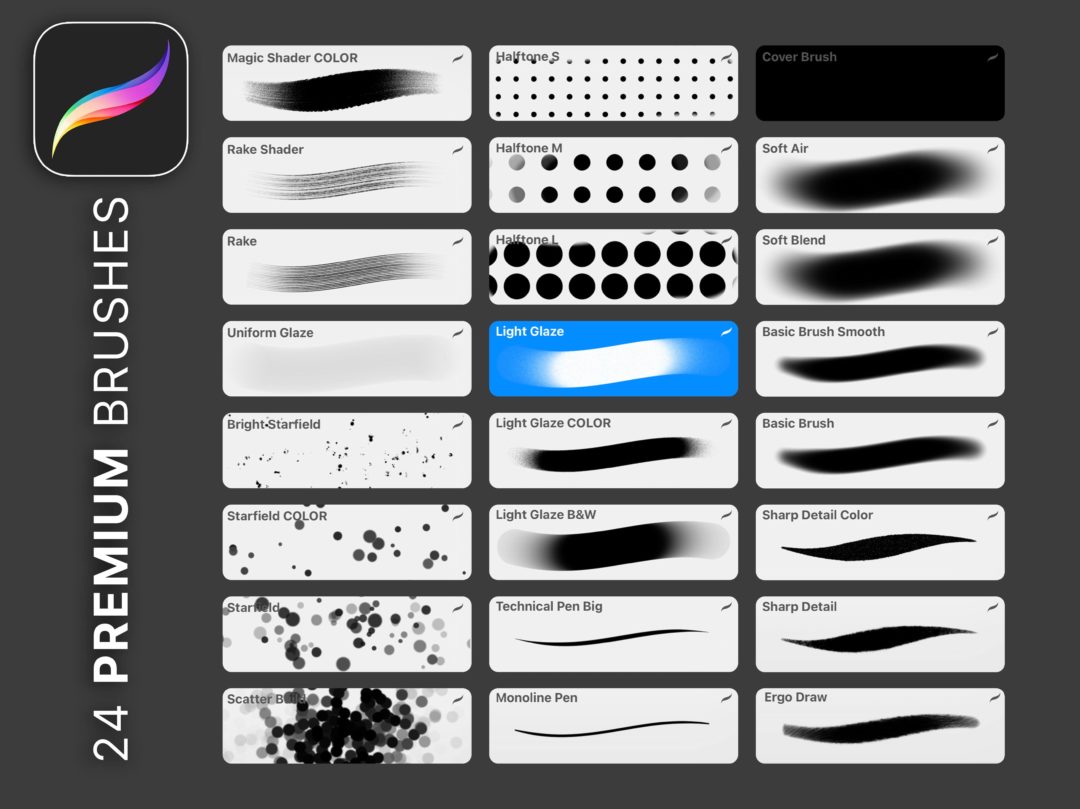 真实漫画绘画半色调线条水彩笔触效果procreate笔刷画笔素材 ergoREDUX – Procreate Brushset 笔刷资源 sucaiwan.com