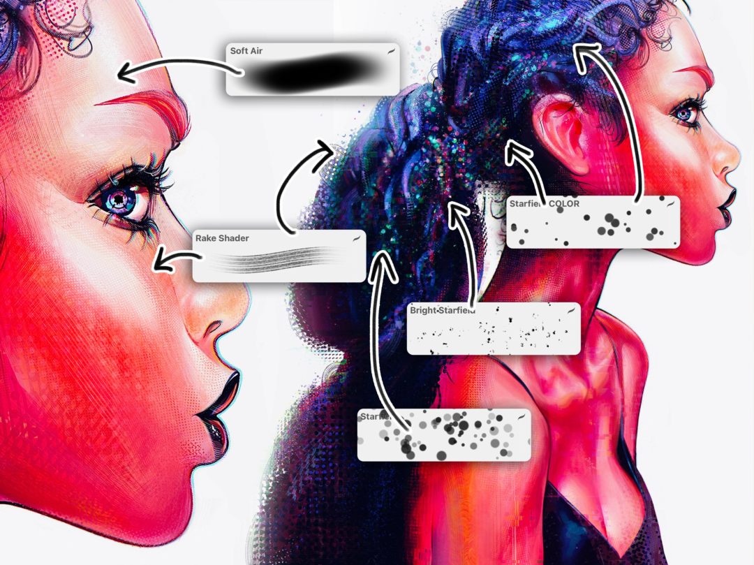 真实漫画绘画半色调线条水彩笔触效果procreate笔刷画笔素材 ergoREDUX – Procreate Brushset 笔刷资源 sucaiwan.com