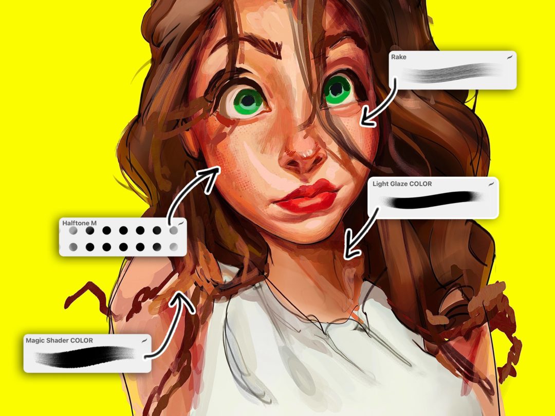 真实漫画绘画半色调线条水彩笔触效果procreate笔刷画笔素材 ergoREDUX – Procreate Brushset 笔刷资源 sucaiwan.com